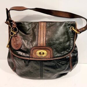 Black and Tan 1990’s Fossil Purse